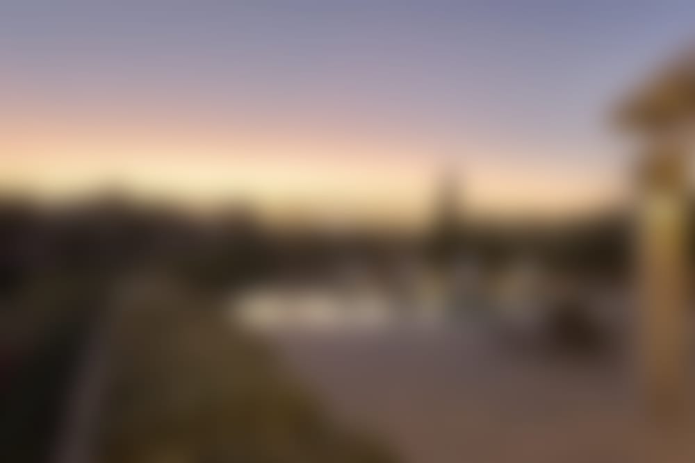 Dusk falls over Villa Marlina.